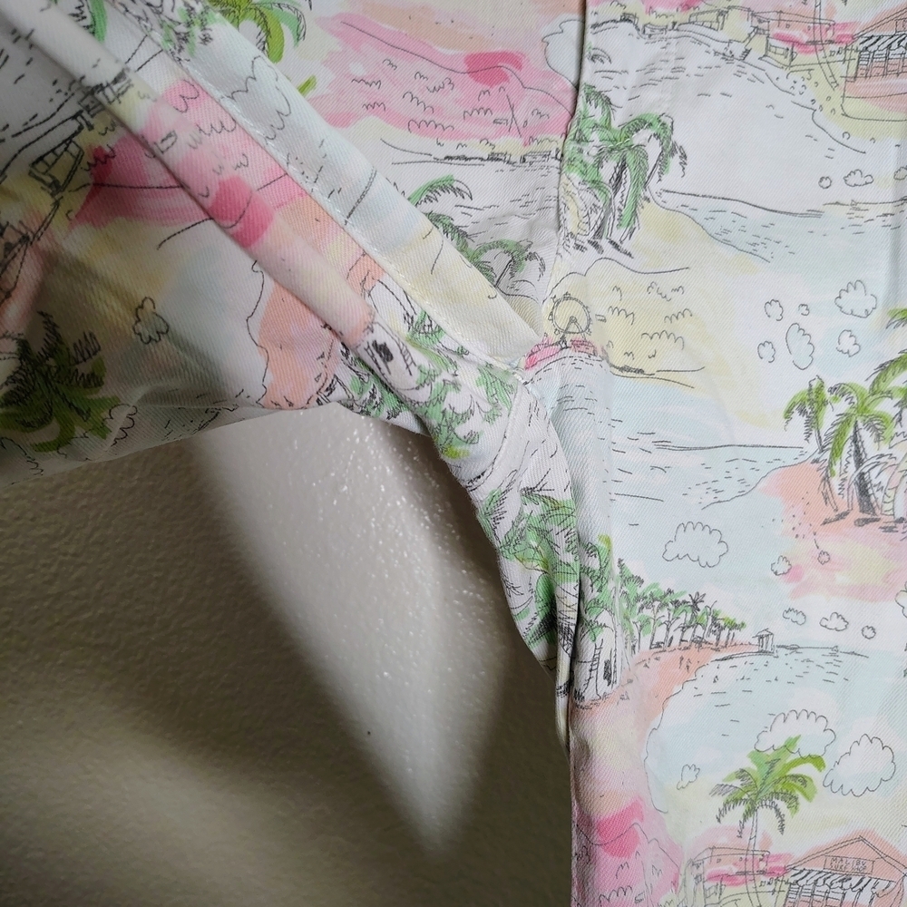 Talbots Flawless Jegging Crop - Coastal Beaches Tropical Print Women Jeans Sz 4P - Picture 8 of 13